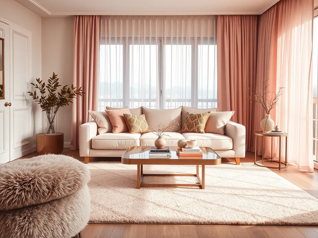 Brąz i pudrowy róż w salonie – kiedy się sprawdzi?