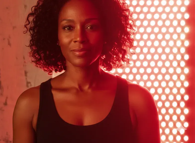 Lampa z czerwonym światłem