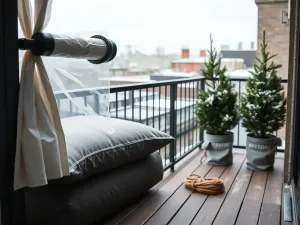 Czym osłonić balkon na zimę?