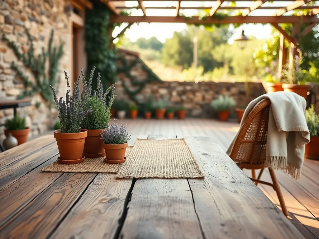 Taras w stylu rustykalnym – aranżacja, materiały, rośliny