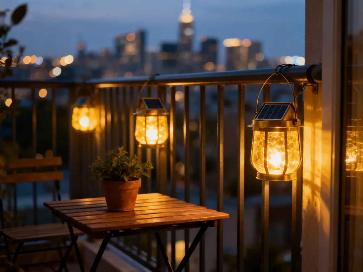 Lampiony solarne na balkon – jak wybrać najlepsze oświetlenie?